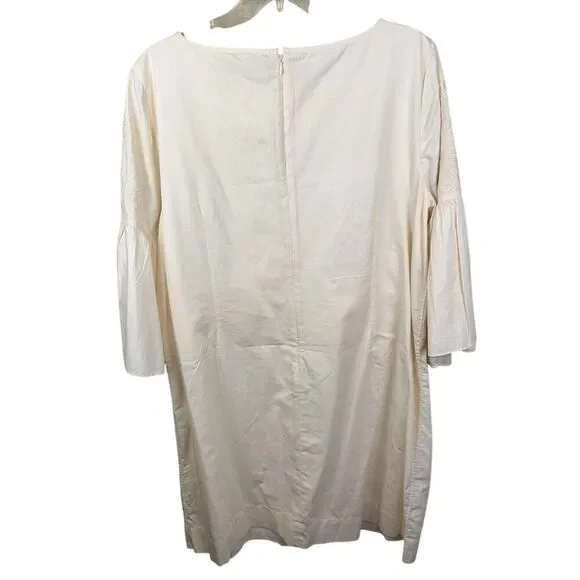 Lauren Ralph Lauren Black Label Women's Cream Sheath Dress Embroidery Size 16W - Picture 2 of 4